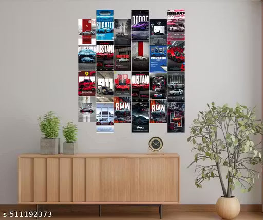 Car Aesthetic Wall Collage Kit – 24pc