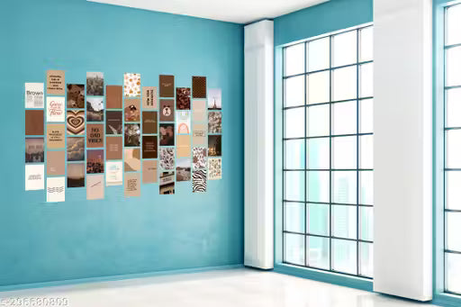 Aesthetic Wall Collage Kit – 54pc Brown